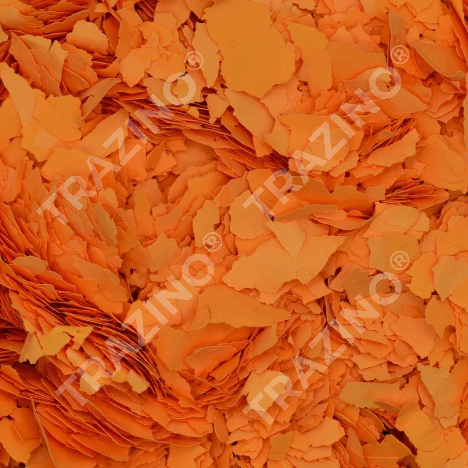 Trazino® Farbchips in Orange zum Einstreuen für Beschichtungen Trazino® Farbchips in Orange zum Einstreuen für Beschichtungen